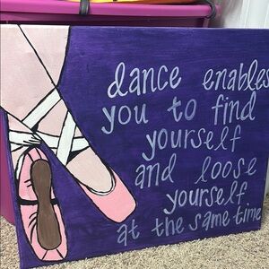 Purple Dance Quote Canvas Art